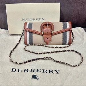 NWOT Authentic Burberry Wallet on Chain Crossbody WOC Shoulder Bag Purse
